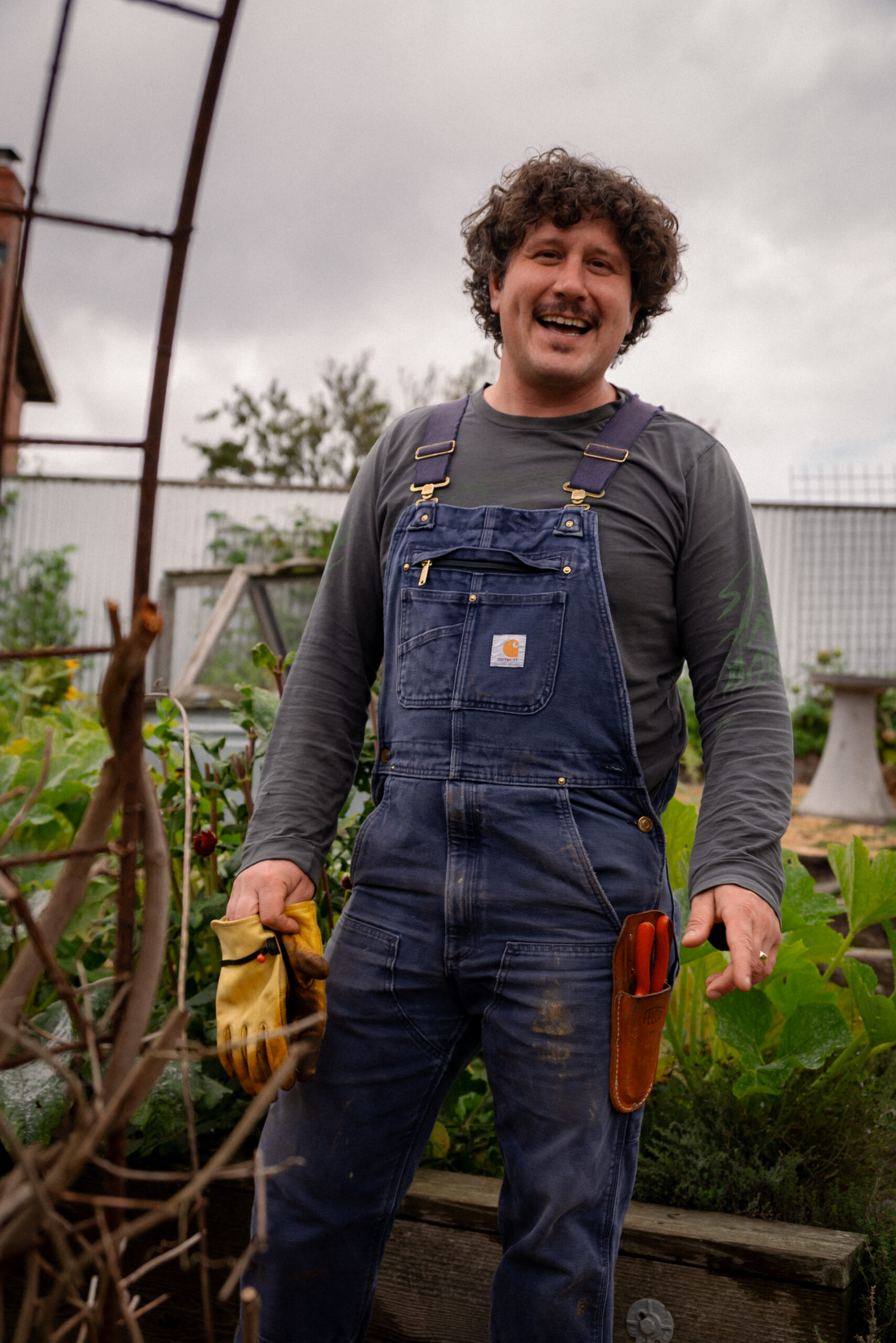 Danny, the gardener at Point Reyes Farmstead
