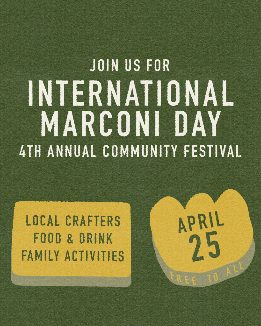 join us for international marconi day, 4th annual community festival