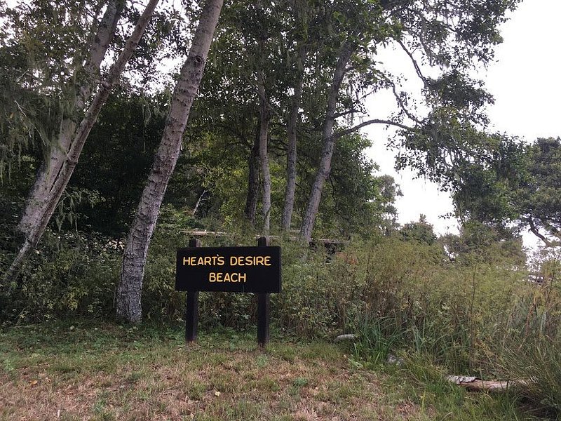 Sign for Heart's Desire Beach